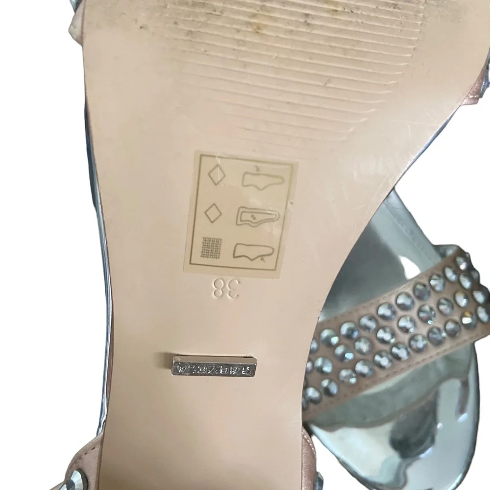 Kurt Geiger London Studded Sandals. VGC. Rose and silver. Sz 38 - Picture 8 of 9